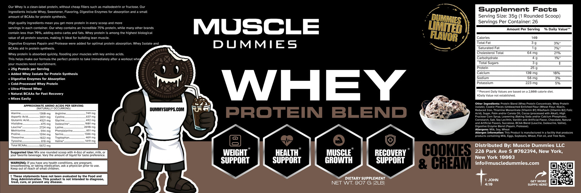 Cookies and Cream Milkshake Whey Protein