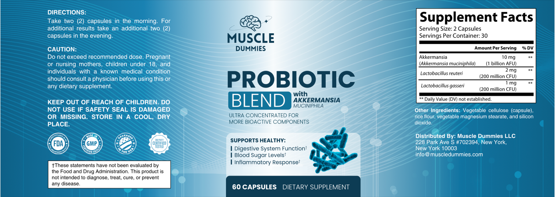 Probiotic Blend With Akkermansia