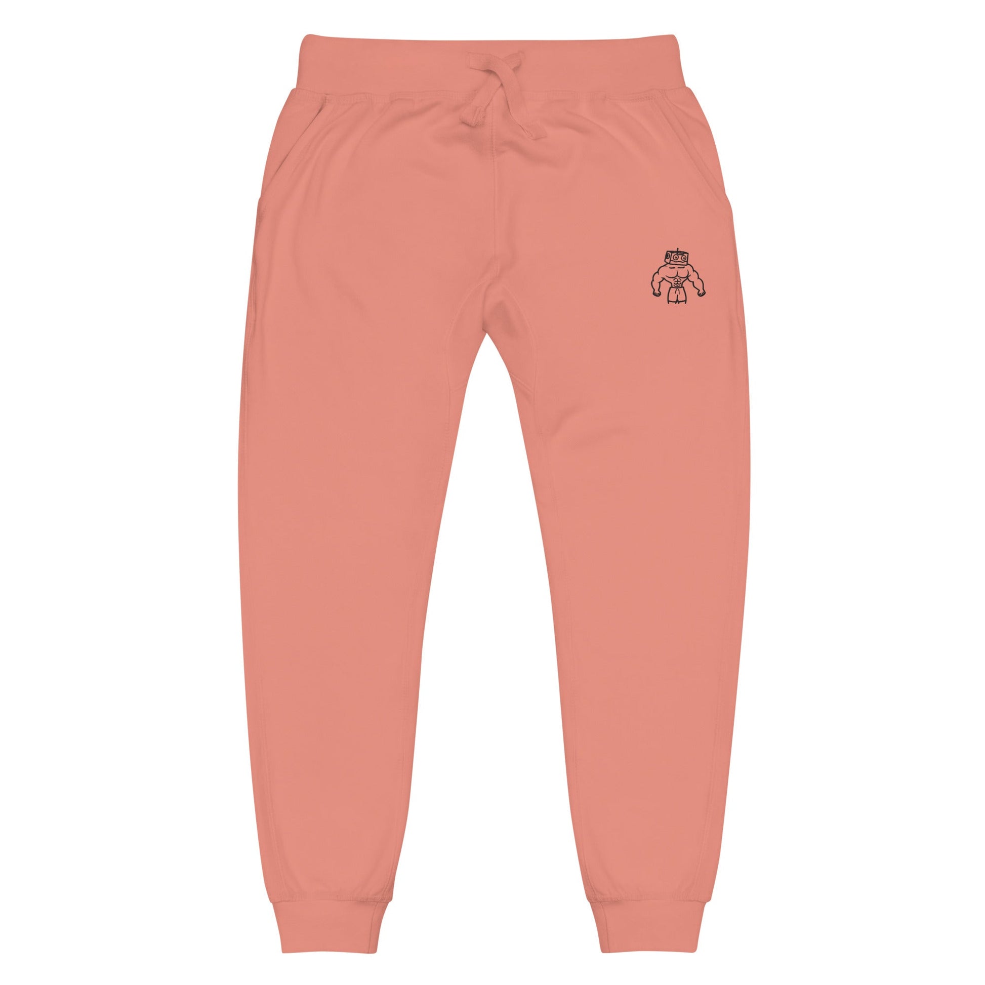 Unisex Fleece Sweatpants - Black Embroidery